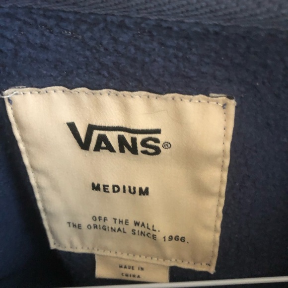 ❤️Vans Off the Wall Sweatshirt Blue Size M - Picture 5 of 6